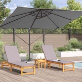vidaXL Cantilever Roma parasol Antraciet, Zwart 352 x 251 x 260 cm