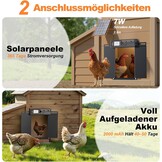 Grote automatische kippenklep op zonne-energie, zijdelingse openende dubbele schuifdeur, elektrische kippenklep, automatische kippendeur met timer, lichtsensor, afstandsbediening
