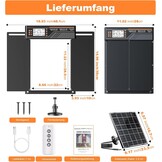Grote automatische kippenklep op zonne-energie, zijdelingse openende dubbele schuifdeur, elektrische kippenklep, automatische kippendeur met timer, lichtsensor, afstandsbediening