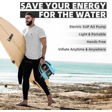 Sup 20 PSI hoge druk 12 V DC elektrische luchtpomp auto-off slimme draagbare pomp en deflator met twee niveaus digitaal lcd-display voor stand-up paddleboard, opblaasbare boot