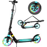 TENBOOM Step, volwassenen, inklapbaar, cityroller, in hoogte verstelbaar, voor kinderen, 10 jaar, step, 2 wielen, kickscooter met handrem en bel