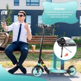 TENBOOM Step, volwassenen, inklapbaar, cityroller, in hoogte verstelbaar, voor kinderen, 10 jaar, step, 2 wielen, kickscooter met handrem en bel