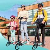 TENBOOM Step, volwassenen, inklapbaar, cityroller, in hoogte verstelbaar, voor kinderen, 10 jaar, step, 2 wielen, kickscooter met handrem en bel