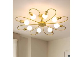 Gouden Sputnik Kroonluchter | 8-lichts E27 | 41% Korting