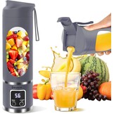 EasySpeed Draagbare mixer, 450 ml persoonlijke mini-mixer, 1200 mAh elektrische USB type C over, 10 roestvrijstalen messen, 3 snelheidsinstellingen, voor reizen en kantoorgebruik, blauw
