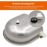 Automatische hondenwaterbak, roestvrij staal vee waterbak met afvoerplug en vlotterventiel voor hond, vee, varken, geit, schapen