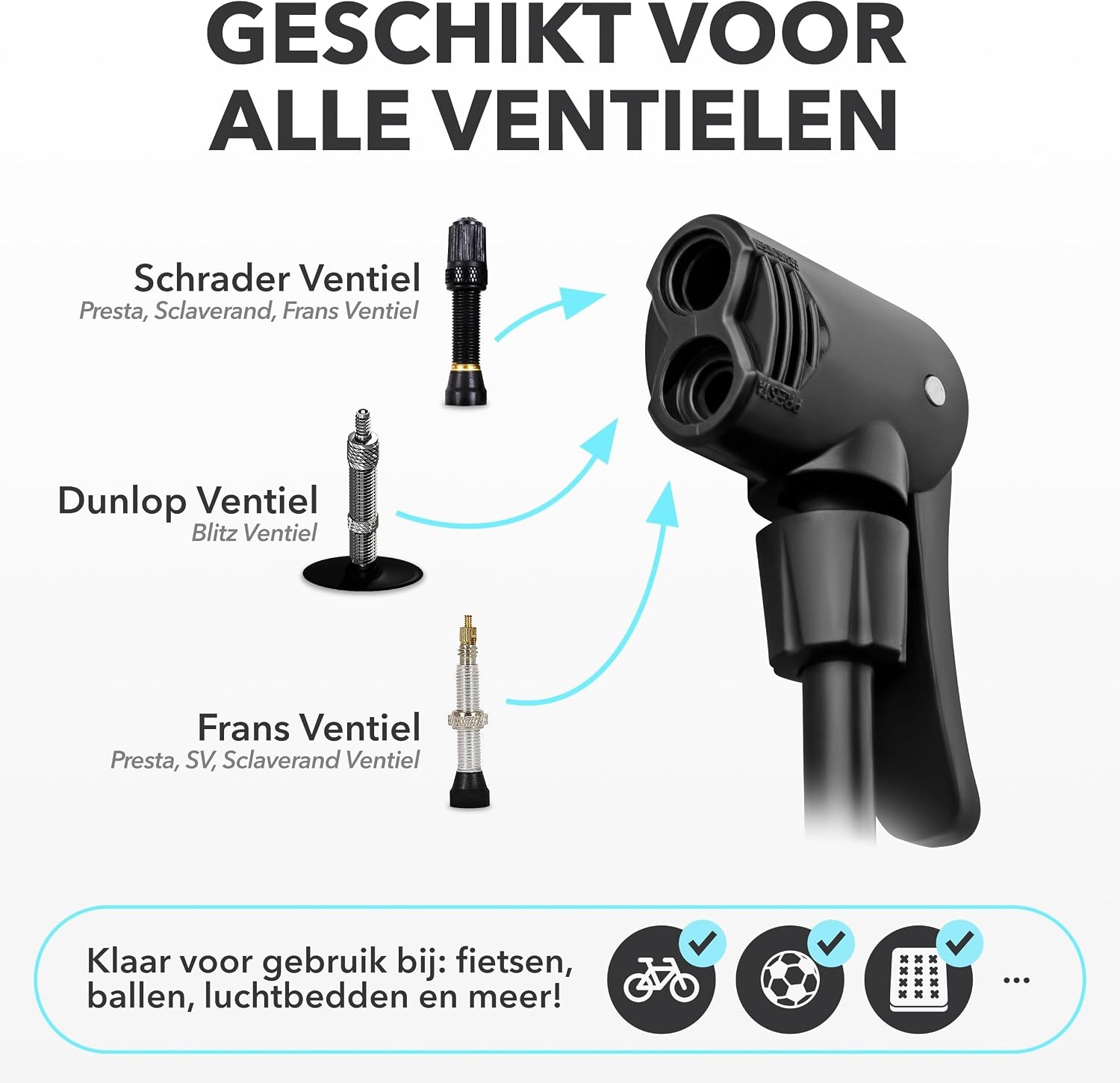 Voetpomp met Manometer & 58% Korting | Dubbelcilinder | Fietsbanden, Ballen, Matrassen