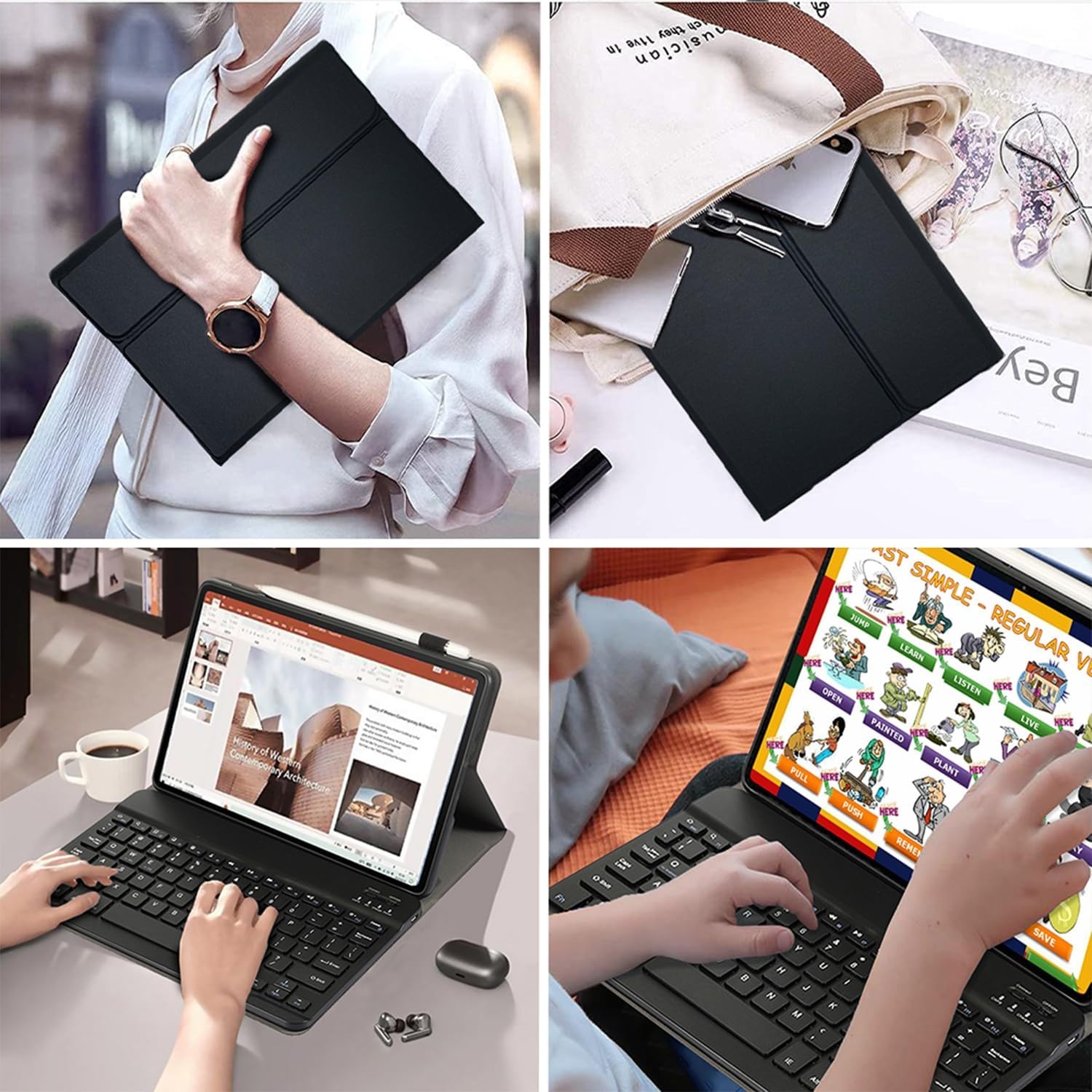 Toetsenbordhoes Zwart voor Samsung Galaxy Tab A7 10.4" met 55% Korting