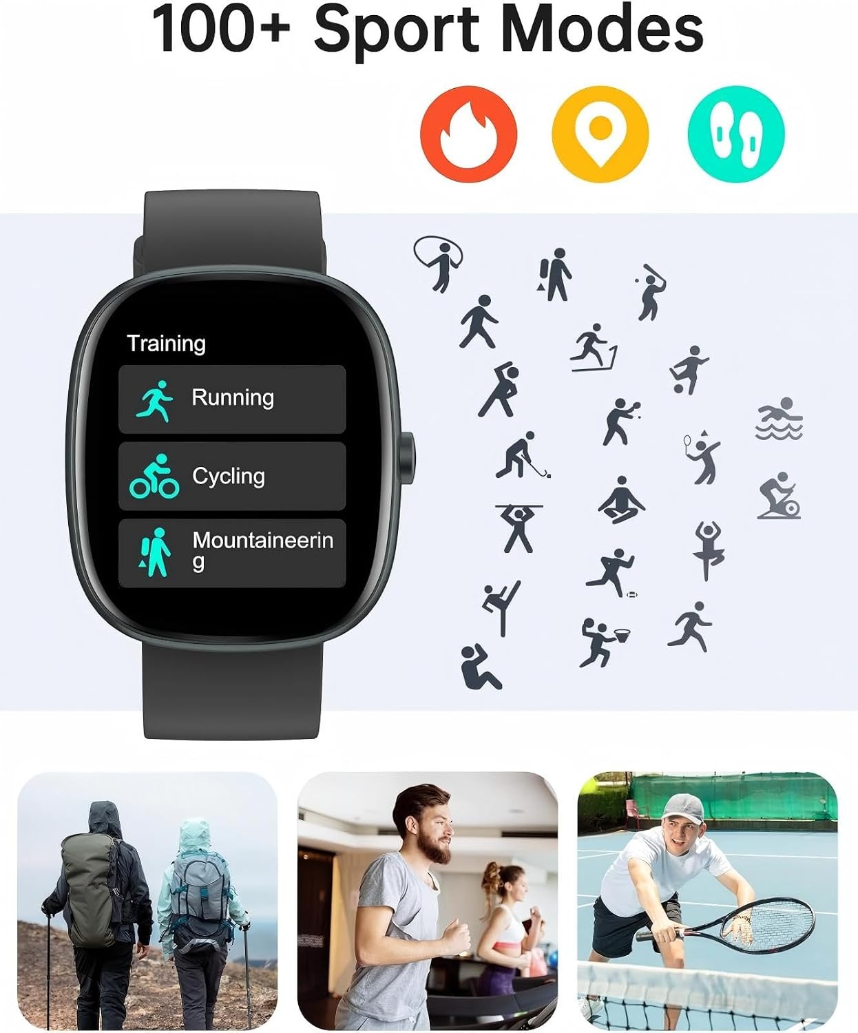 HUAKUA Smart Watch for Women Men Answer/Call Do, Fitness Watch with Heart Rate SpO2 Monitor Sleep Monitor Step Counter, Multi Sport Fitness Tracker Watches for Women Smartwatches