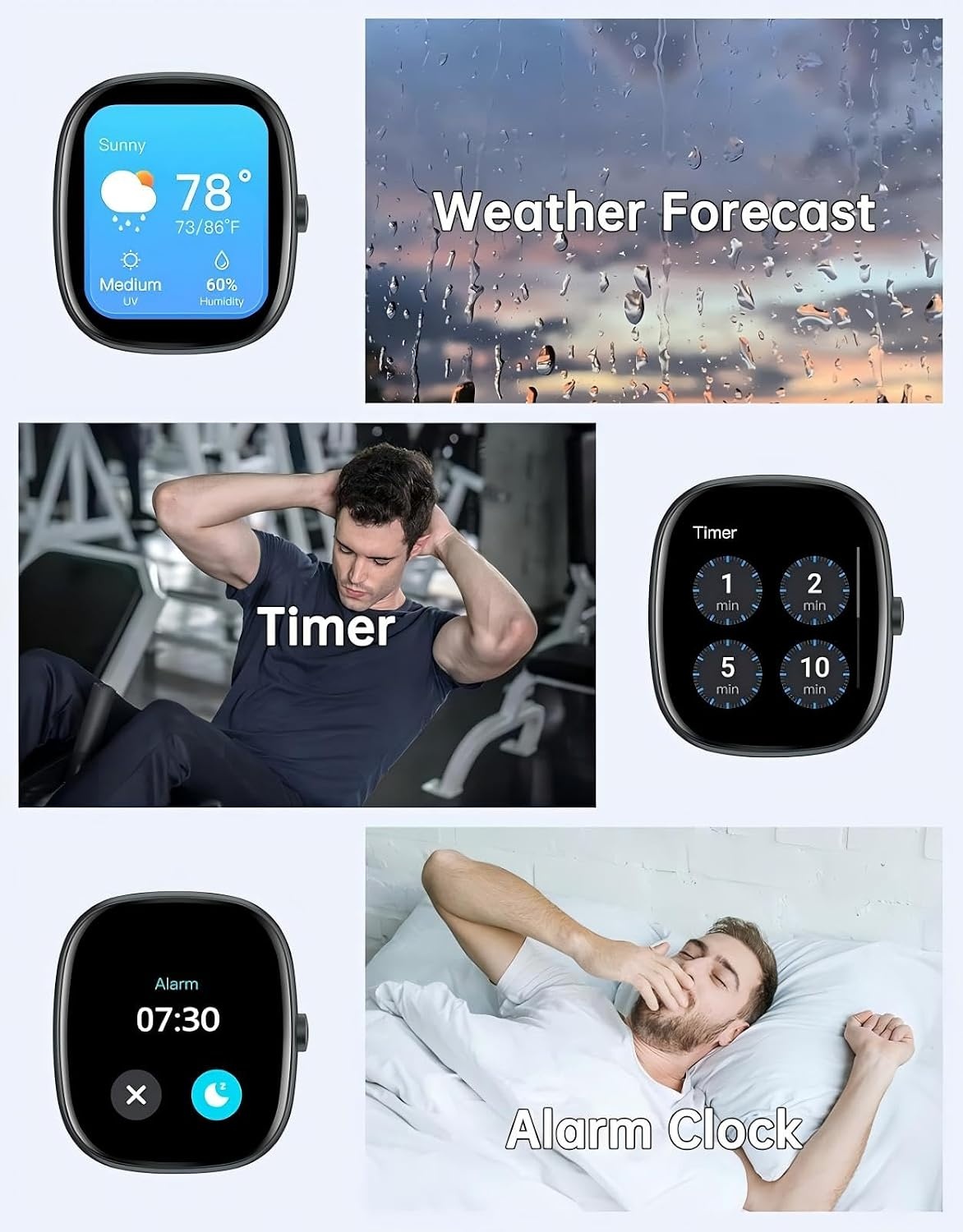 HUAKUA Smart Watch for Women Men Answer/Call Do, Fitness Watch with Heart Rate SpO2 Monitor Sleep Monitor Step Counter, Multi Sport Fitness Tracker Watches for Women Smartwatches