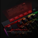 Redragon K580 VATA US-lay-out RGB LED achter verlicht mechanisch gaming-toetsenbord, bruine schakelaars, 104 toetsen anti-ghosting macrotoetsen en speciale mediatoetsen, ingebouwde macro-opname