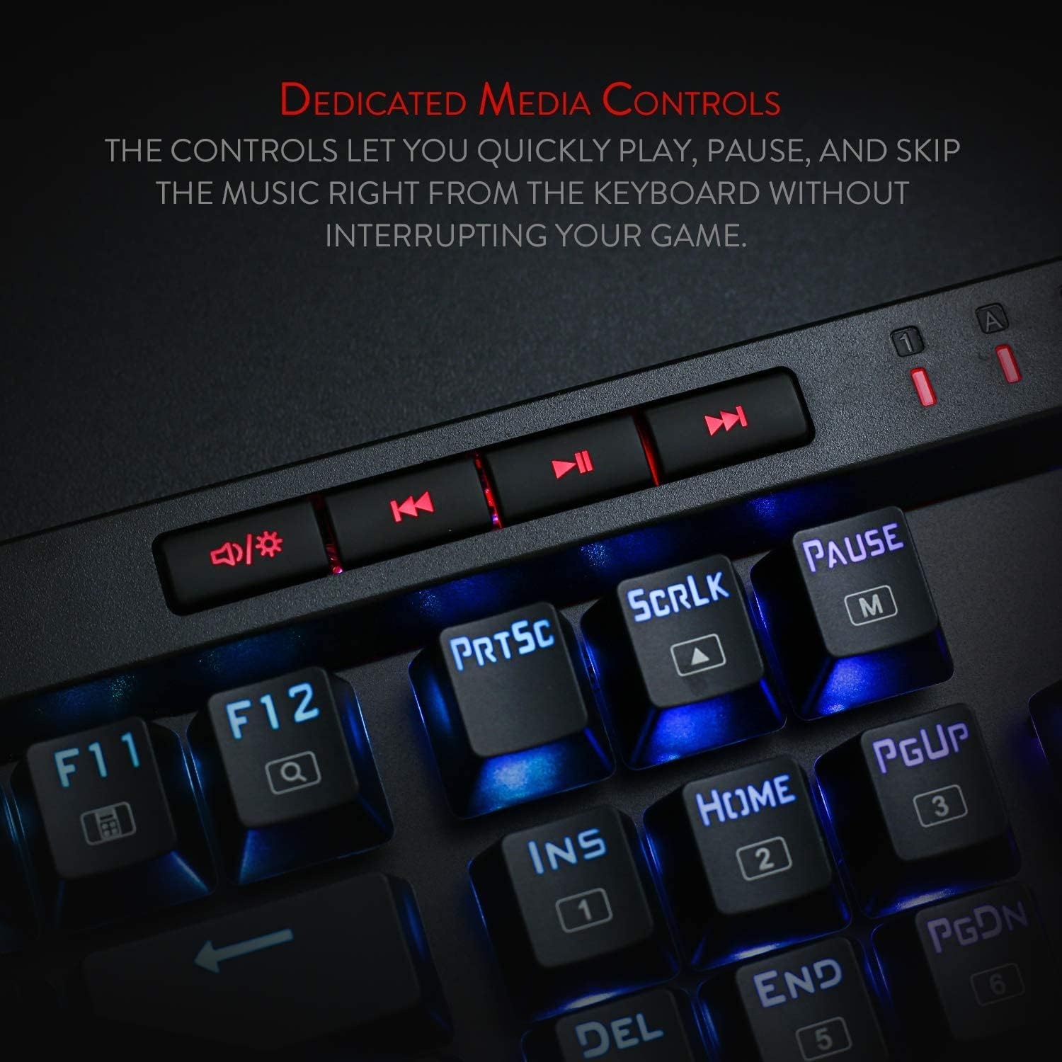 Redragon K580 VATA US-lay-out RGB LED achter verlicht mechanisch gaming-toetsenbord, bruine schakelaars, 104 toetsen anti-ghosting macrotoetsen en speciale mediatoetsen, ingebouwde macro-opname