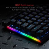 Redragon K580 VATA US-lay-out RGB LED achter verlicht mechanisch gaming-toetsenbord, bruine schakelaars, 104 toetsen anti-ghosting macrotoetsen en speciale mediatoetsen, ingebouwde macro-opname