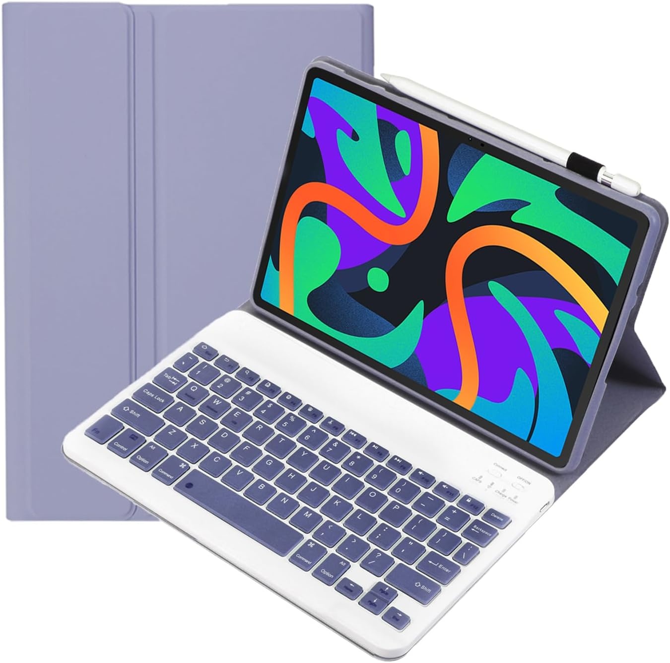 Toetsenbordhoes voor Lenovo Tab M11/K11/Idea Tab 11",violet | Idea Tab 11" TB336FU/TB330FU Hoesje met toetsenbord magnetisch afneembaar draadloos stand QWERTY