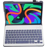 Toetsenbordhoes voor Lenovo Tab M11/K11/Idea Tab 11",violet | Idea Tab 11" TB336FU/TB330FU Hoesje met toetsenbord magnetisch afneembaar draadloos stand QWERTY