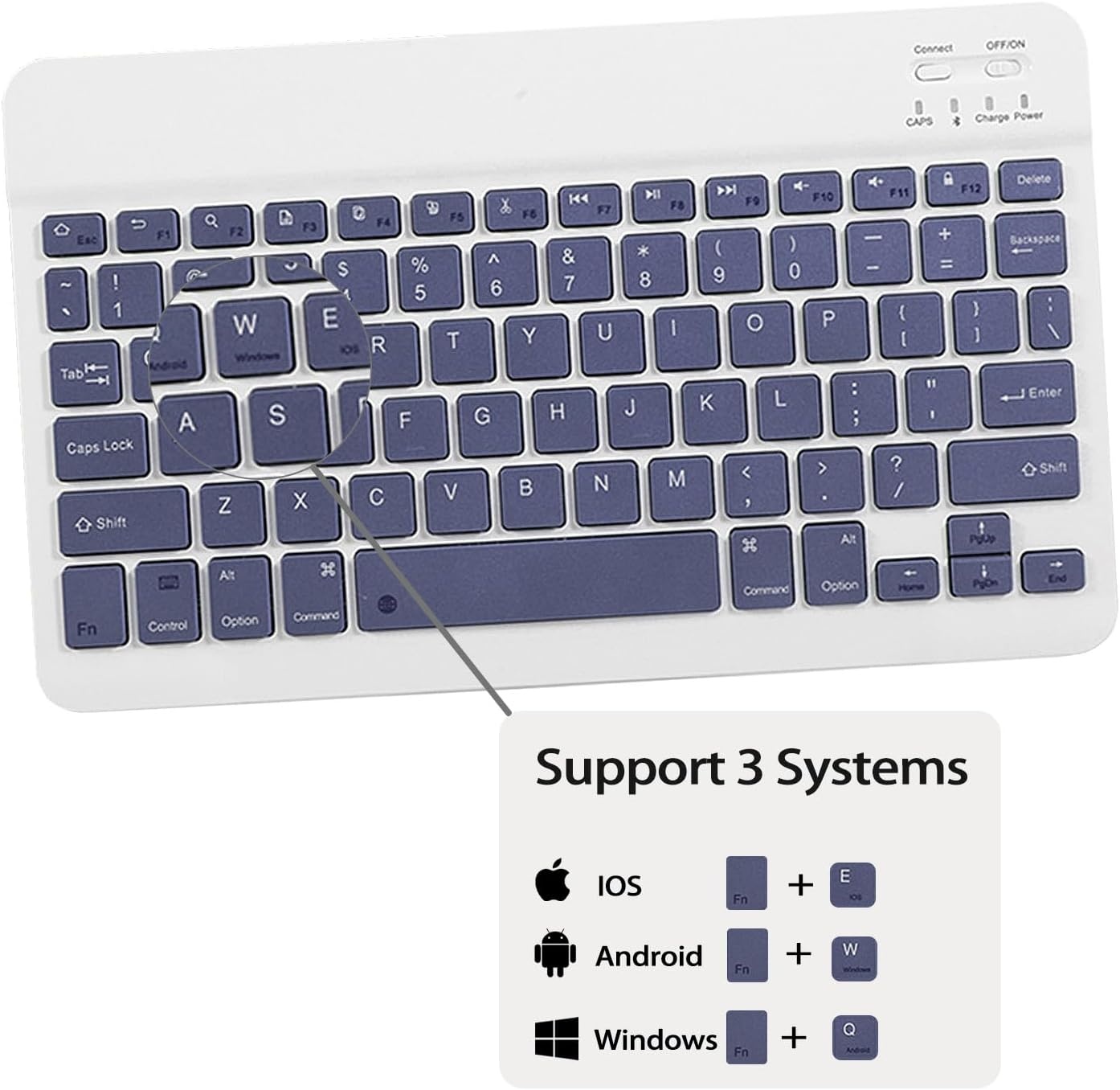 Toetsenbordhoes voor Lenovo Tab M11/K11/Idea Tab 11",violet | Idea Tab 11" TB336FU/TB330FU Hoesje met toetsenbord magnetisch afneembaar draadloos stand QWERTY