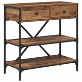 vidaXL Wandtafel met lade met plank Anders met opslag Oud hout