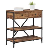 vidaXL Wandtafel met lade met plank Anders met opslag Oud hout