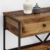 vidaXL Wandtafel met lade met plank Anders met opslag Oud hout
