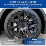 商品名称 Velgbescherming voor Tesla Model Y 20 inch 2017-2024, 4 stuks ABS-velg naafdop velgbescherming afdekking, velgenpatch, bescherming, kras, curb, rashwiel, trim