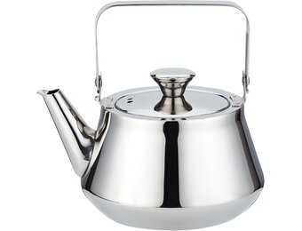 SANQIAHOME 1.2 litre roestvrijstalen theepot met Infuser Een moderne, minimalistische stijl