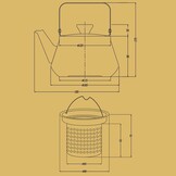 SANQIAHOME 1.2 litre roestvrijstalen theepot met Infuser Een moderne, minimalistische stijl