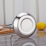 SANQIAHOME 1.2 litre roestvrijstalen theepot met Infuser Een moderne, minimalistische stijl