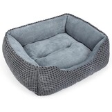 JOEJOY Hondenbed voor Kleine Honden, Hondenmand Wasbaar, Pluuzig, Antislip Hondenbedden, Zachte Pluche, 51x48x15cm, Hondenmandje voor Kleine Honden en Katten