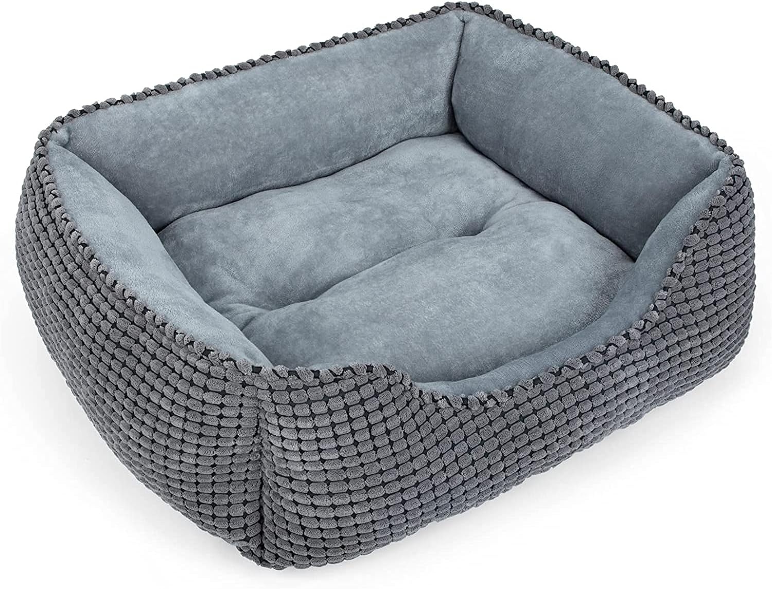 JOEJOY Hondenbed voor Kleine Honden, Hondenmand Wasbaar, Pluuzig, Antislip Hondenbedden, Zachte Pluche, 51x48x15cm, Hondenmandje voor Kleine Honden en Katten