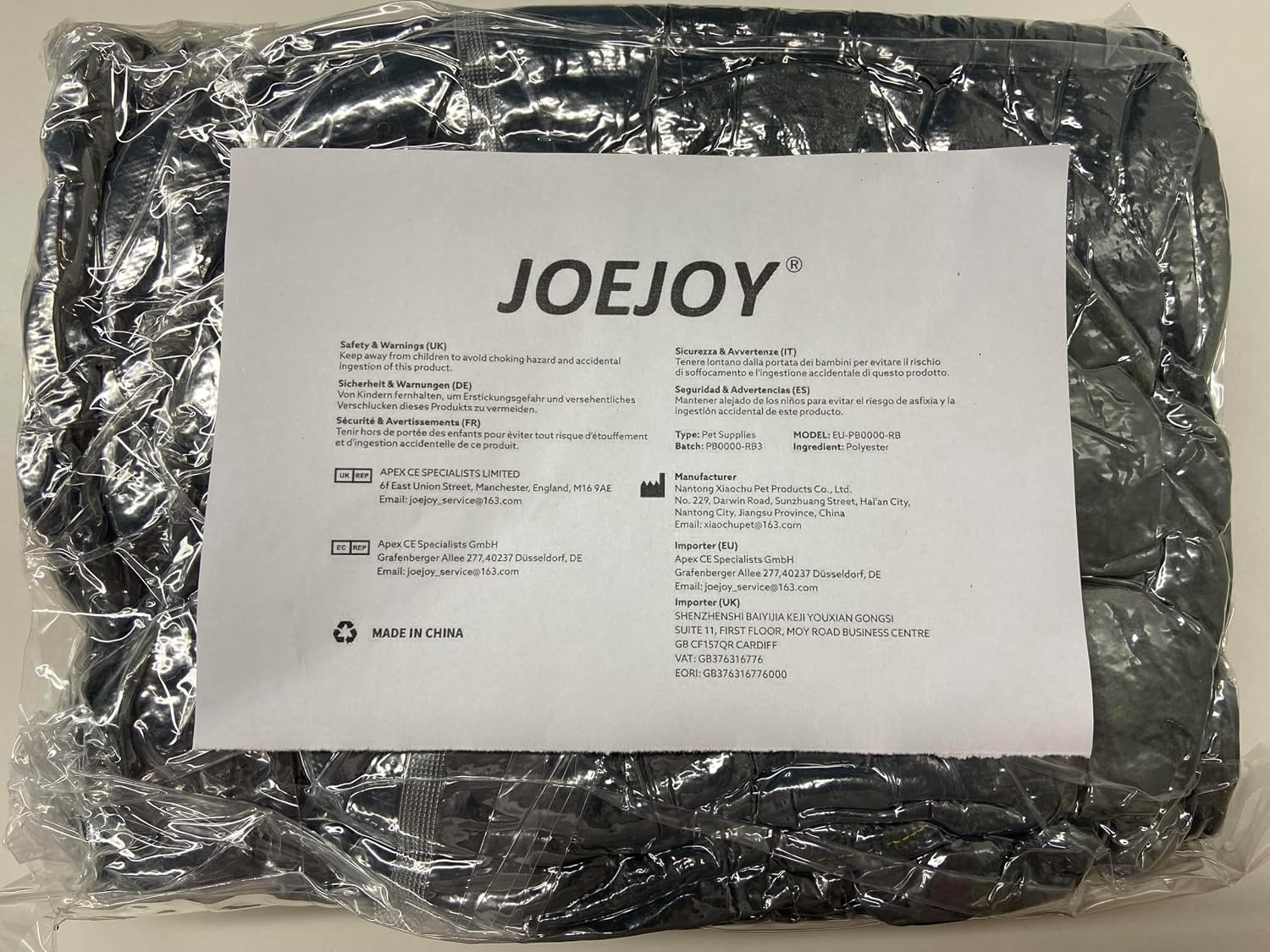JOEJOY Hondenbed voor Kleine Honden, Hondenmand Wasbaar, Pluuzig, Antislip Hondenbedden, Zachte Pluche, 51x48x15cm, Hondenmandje voor Kleine Honden en Katten