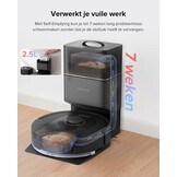 roborock Q5 Pro+ Robotstofzuiger Met Zuigstation, Zelflozend, DuoRoller Borstel, 5500Pa Zuigkracht, 2,5L Stofzak, 180mL Waterreservoir, PreciSense-LiDAR Navigatie-App/Alexa Dweilrobot, Zwart