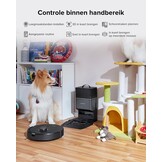 roborock Q5 Pro+ Robotstofzuiger Met Zuigstation, Zelflozend, DuoRoller Borstel, 5500Pa Zuigkracht, 2,5L Stofzak, 180mL Waterreservoir, PreciSense-LiDAR Navigatie-App/Alexa Dweilrobot, Zwart