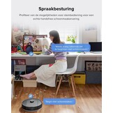 roborock Q5 Pro+ Robotstofzuiger Met Zuigstation, Zelflozend, DuoRoller Borstel, 5500Pa Zuigkracht, 2,5L Stofzak, 180mL Waterreservoir, PreciSense-LiDAR Navigatie-App/Alexa Dweilrobot, Zwart