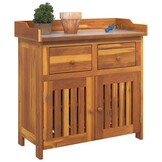 vidaXL Tuinkast met lade met opslag met de deur Bruin 78 x 36.5 x 78cm