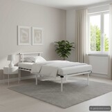 Wit Metalen Bedframe 100x200cm - 34% Korting!