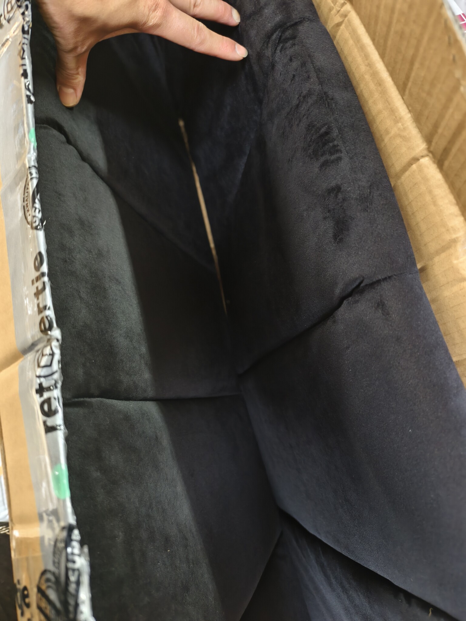 vidaXL Hoofdbordkussen Hanko 200 cm Fluweel Zwart - 61% Korting