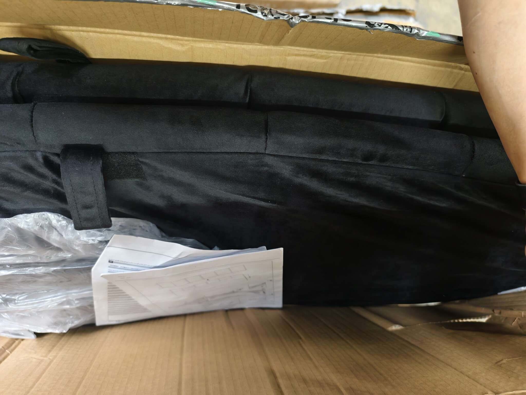 vidaXL Hoofdbordkussen Hanko 200 cm Fluweel Zwart - 61% Korting