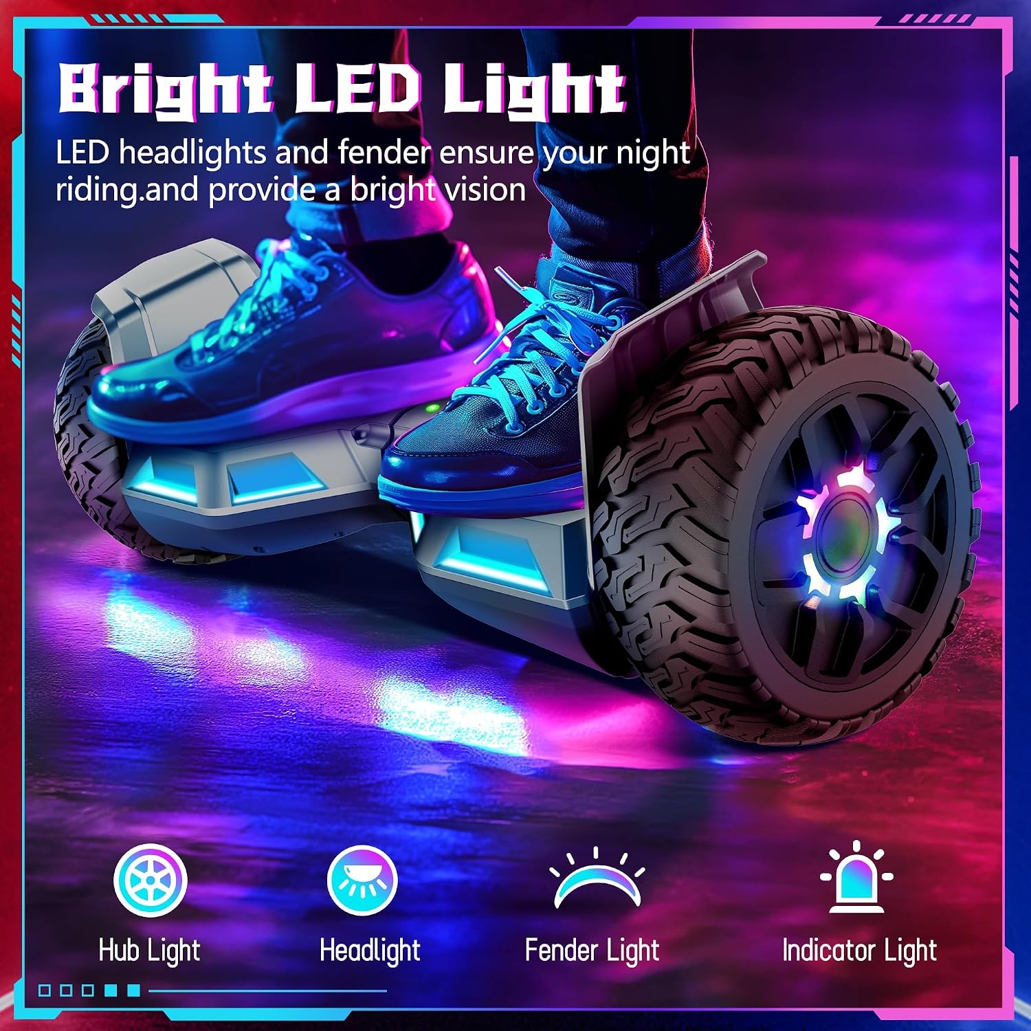 Off-road Hoverboard 8.5" met Bluetooth & LED - 55% Korting