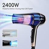 Professionele Haardroger 2400W met 45% Korting - Snel Drogen & Krullen