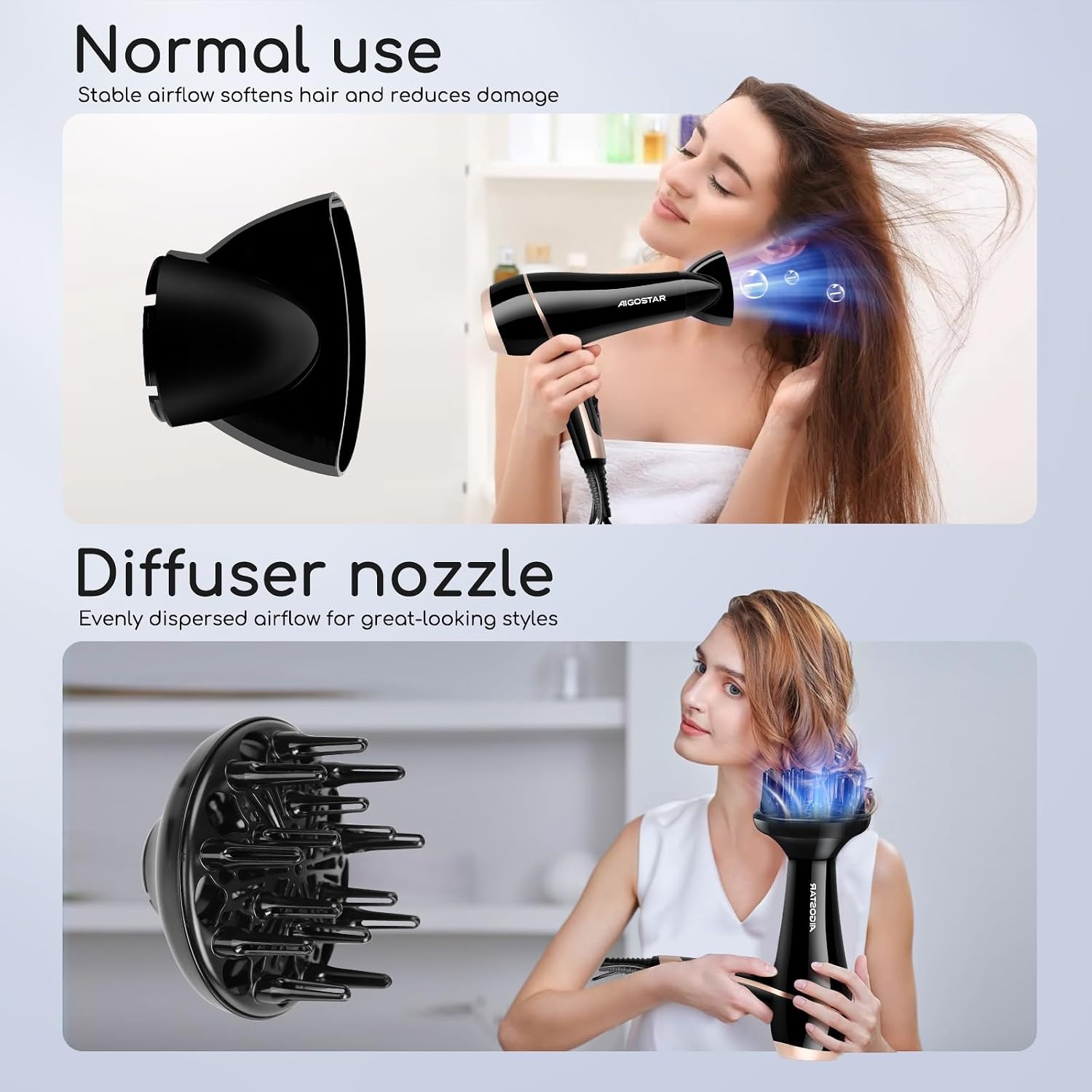 Professionele Haardroger 2400W met 45% Korting - Snel Drogen & Krullen
