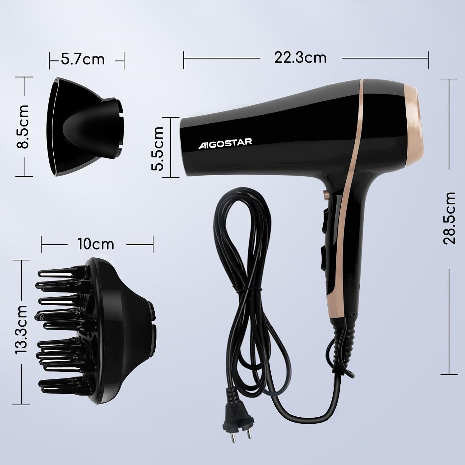 Professionele Haardroger 2400W met 45% Korting - Snel Drogen & Krullen