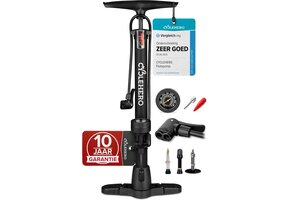 Voetpomp Dubbele Cilinder met Drukmeter - 45% Korting
