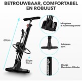 Fietspomp Voetpomp met Drukmeter | 58% Korting | Universeel voor alle ventielen