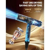Professionele Ionische Föhn 2200W Zwart | 110.000 RPM | Met Diffuser | -60% Korting