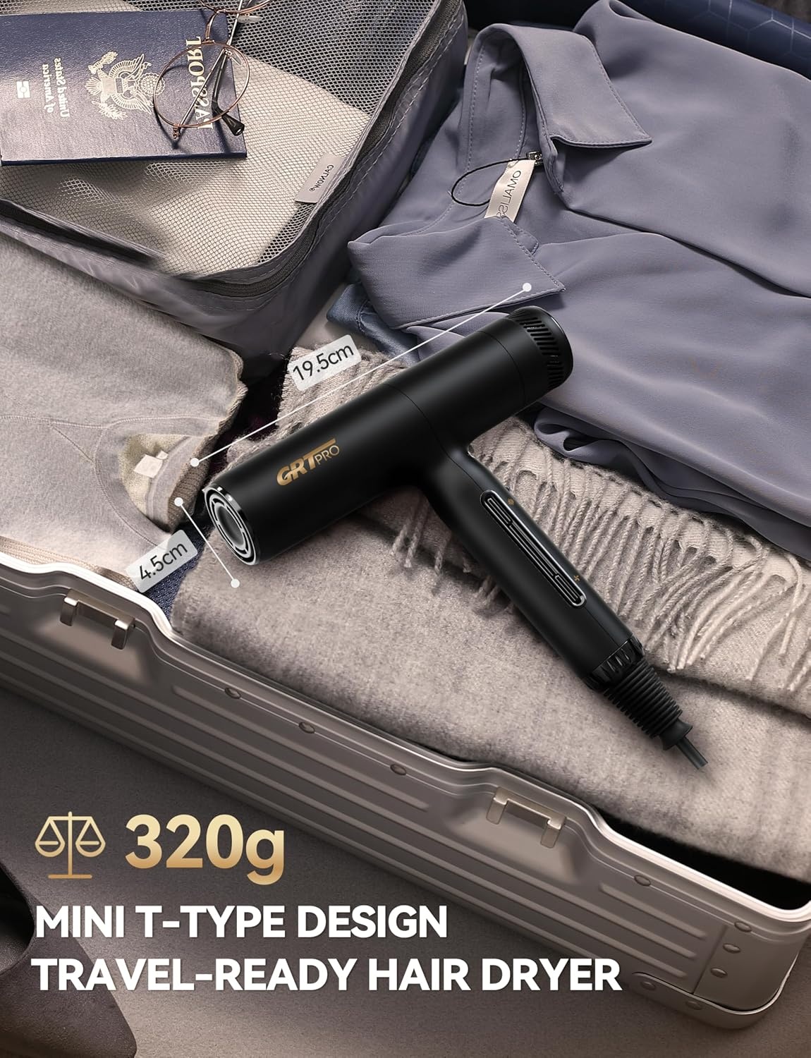 Professionele Ionische Föhn 2200W Zwart | 110.000 RPM | Met Diffuser | -60% Korting