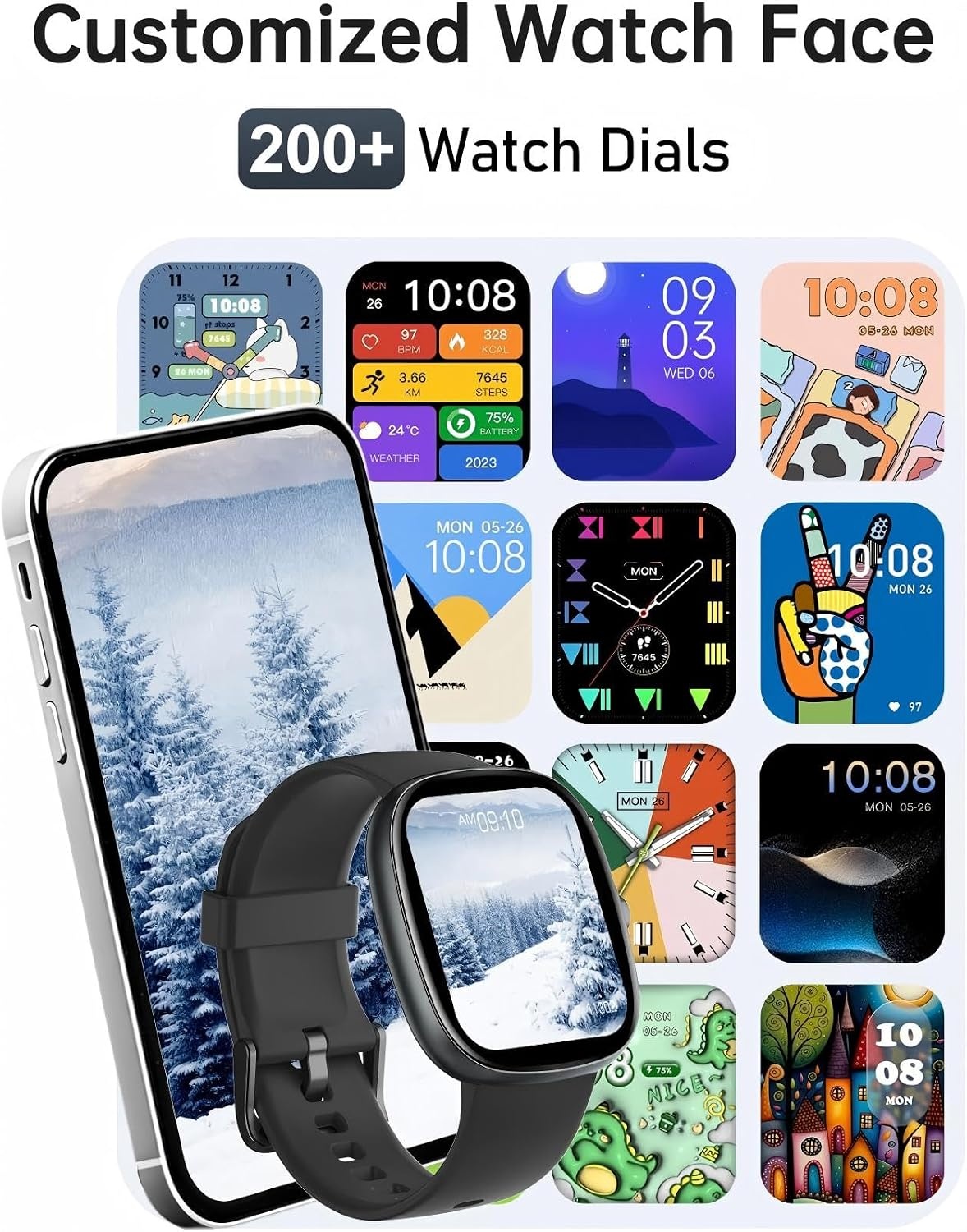 Smartwatch Dames Heren Bellen Hartslag IP68 - 33% Korting