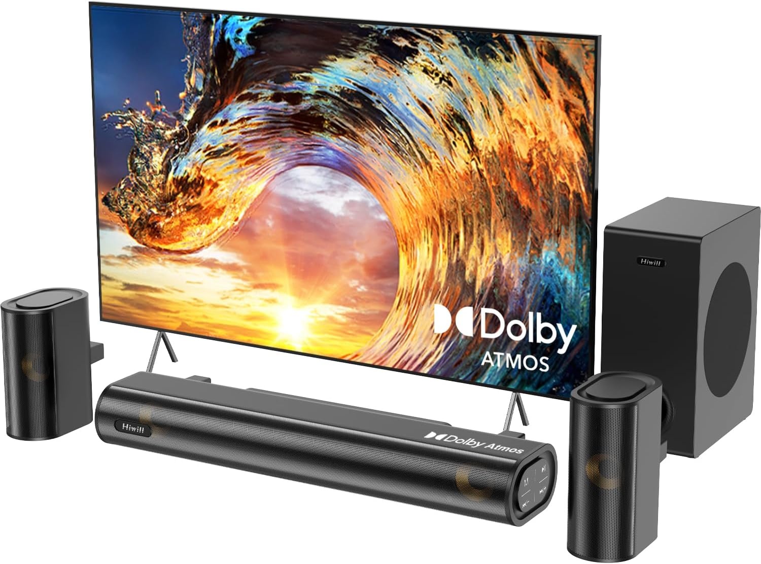 Soundbar 4.1 met Subwoofer & Dolby Atmos - 300W