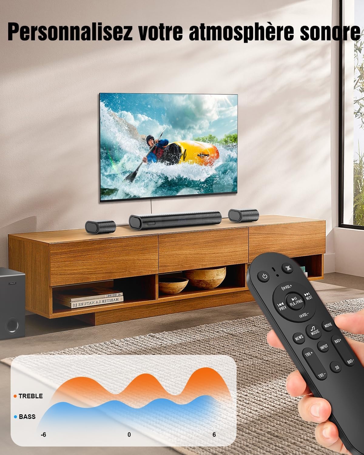 Soundbar 4.1 met Subwoofer & Dolby Atmos - 300W