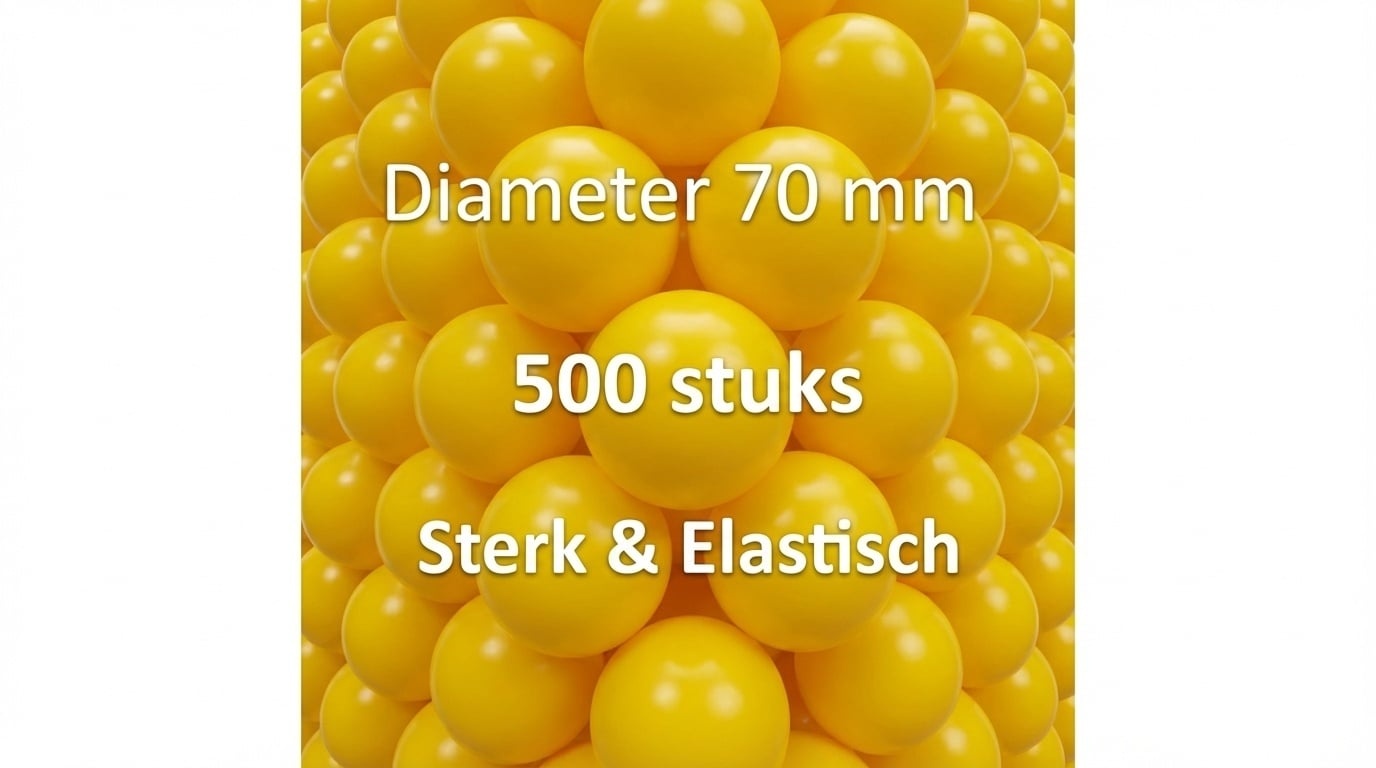 Ballenbak ballen geel 70mm 500 stuks | Oer-Hollandse kwaliteit | 34% korting