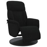 vidaXL Fauteuil met voetensteun, fluweel zwart - 76% korting